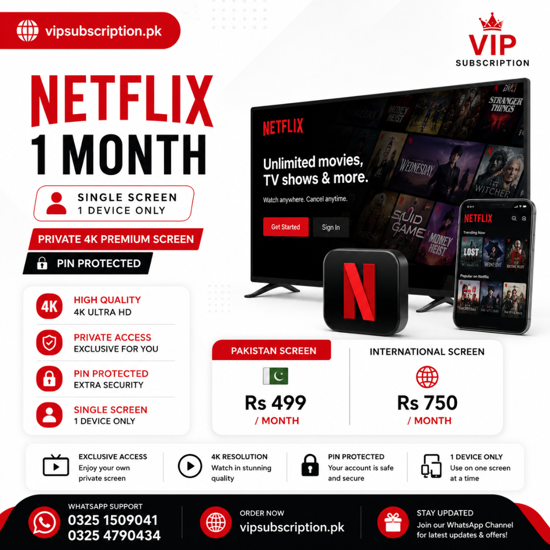 Netflix 1 Month Pakistan
